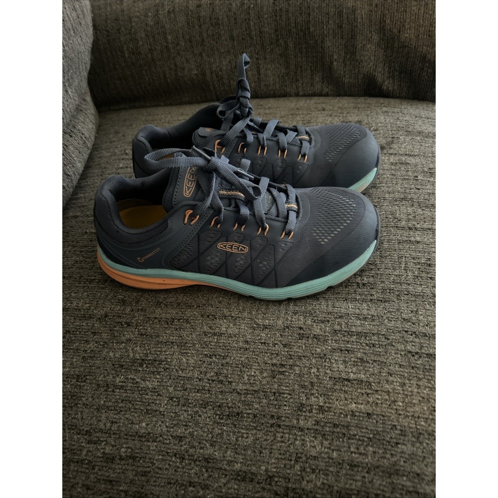 Keen Utility Women's Vista Energy Low Height Sneakers comp toe 9W Blue Orange